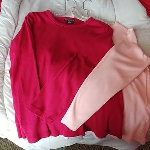 Lands End long sleeve shirts (two)